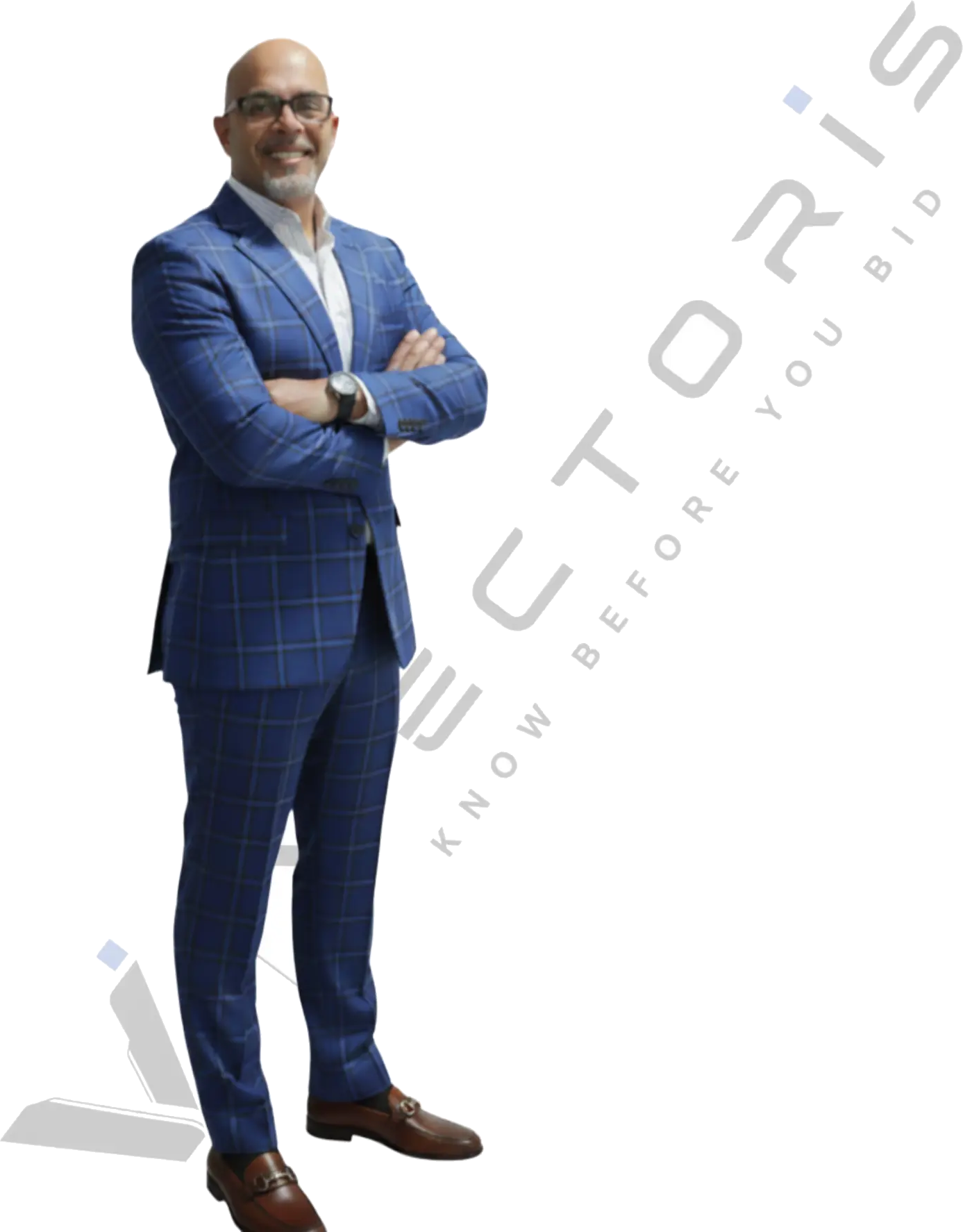 The founder of Vectoris, standing with arms folded